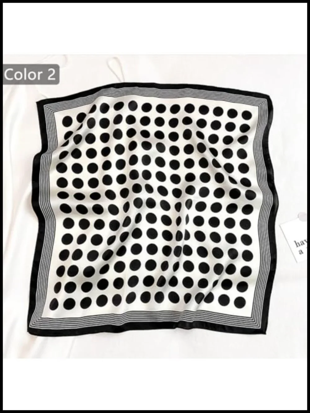 Silk Feeling Square Satin Scarf for Women Hair Wrap Headband Neck Scarf 2 Pack